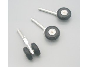 Top-Design CNC Suspension Landing Gear Set With Nose Twin Wheel 130mm - (5.0)